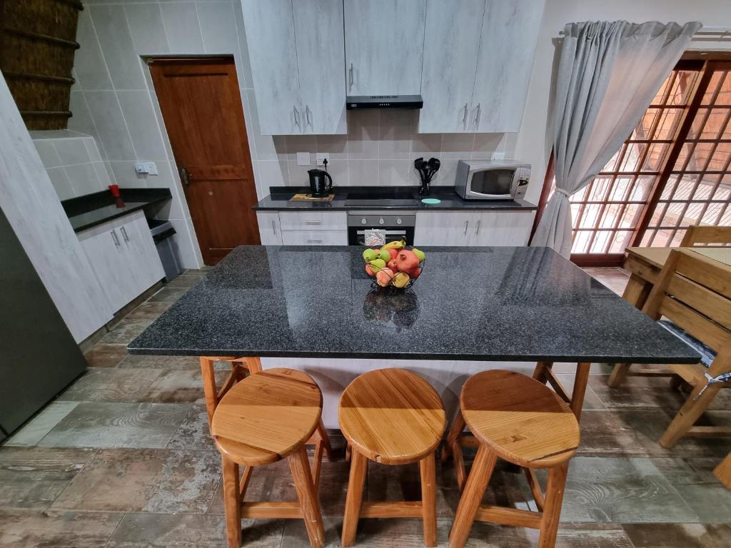 Modern open plan kitchen and living area